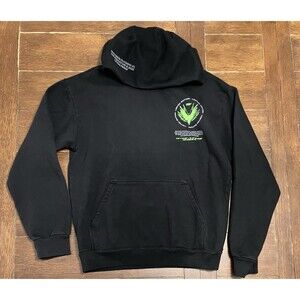 Jake Logan Paul Maverick Clothing Heavy Black Hoodie Printed Size Medium NWOT